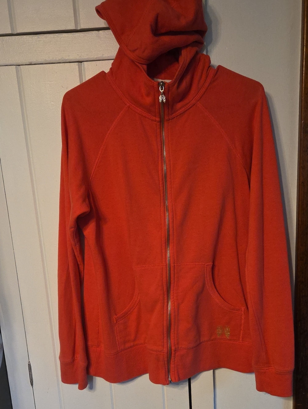 Victoria's Secret Red Hoodie with Gold Sequin Wing Design - Picture 5 of 5